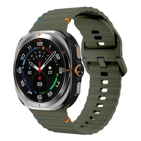 Strap-it Strap-it Bracelet Silicone wave Samsung Galaxy Watch Ultra (vert)