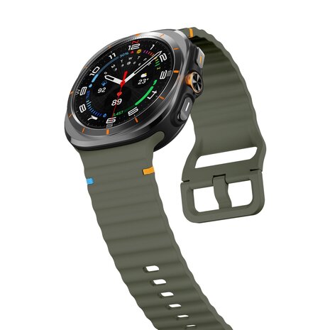 Strap-it Strap-it Bracelet Silicone wave Samsung Galaxy Watch Ultra (vert)