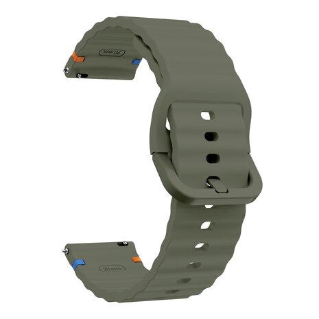 Strap-it Strap-it Bracelet Wave Huawei Watch GT 5 46mm (vert armée) Strap-it Strap-it Bracelet Wave Huawei Watch GT 5 46mm (vert armée)