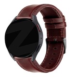 Bandz Bandz Bracelet cuir 'Classic' Huawei Watch GT 5 Pro 46mm (marron foncé)