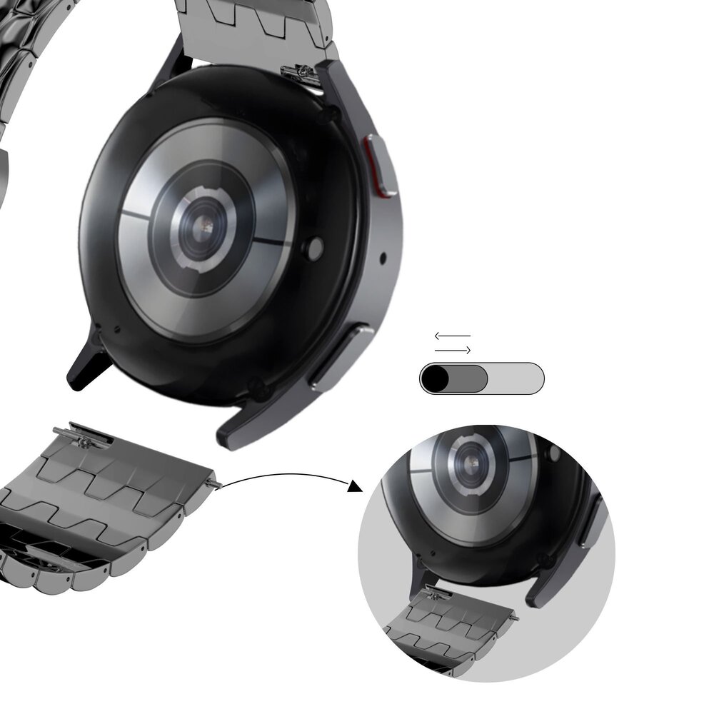 Bandz Bandz Bracelet acier 'Dragón' Huawei Watch GT 5 Pro 46mm (noir)