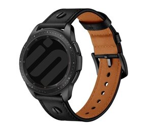 Strap-it Bracelet cuir vissé Huawei Watch GT 5 Pro 46mm (noir)
