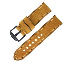 Strap-it Bracelet montre 18mm cuir véritable - universel (brun)