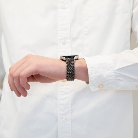 Bandz Bandz Bracelet acier 'Dragon' Suunto 5 Peak (noir)