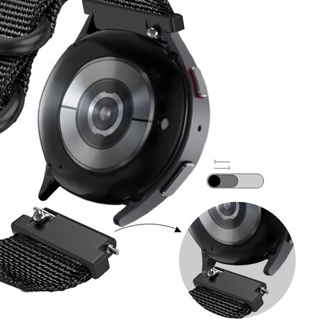 Bandz Bandz Bracelet nylon avec boucle Suunto Vertical (noir)