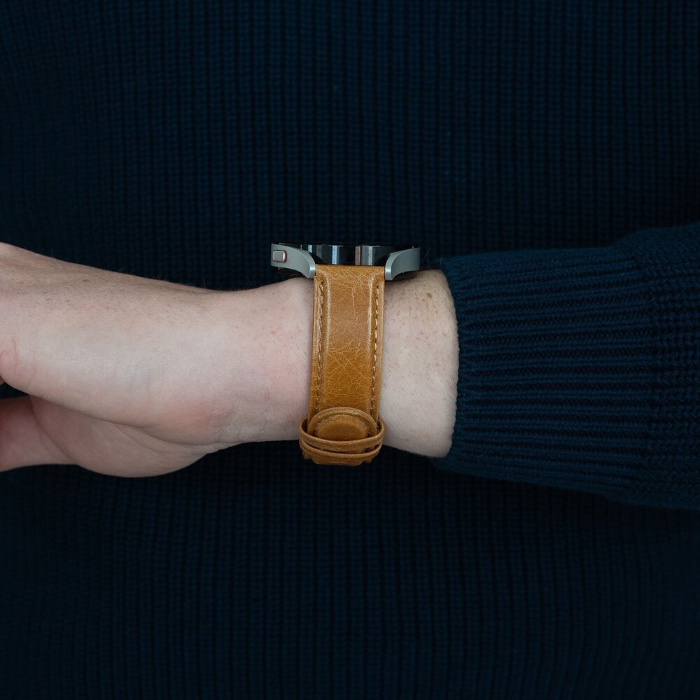 Bandz Bandz Bracelet cuir 'Classic' Coros Pace 3 (marron)