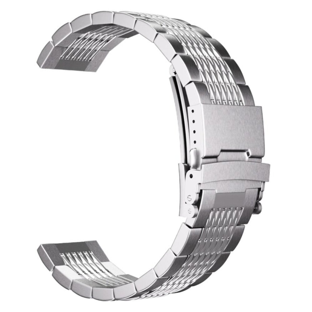 Strap-it Strap-it Bracelet luxe à maillons acier Coros Pace 2 (argent)