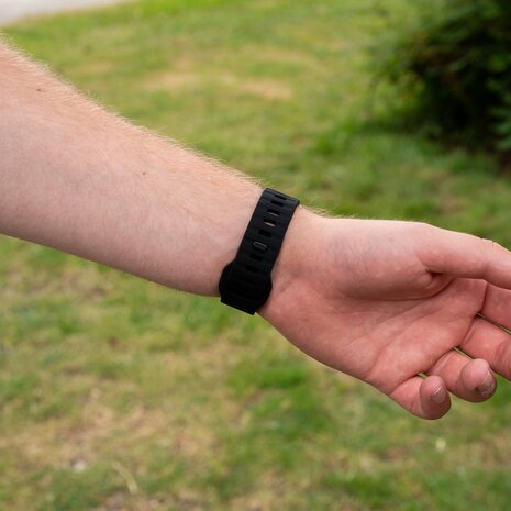 Strap-it Strap-it Bracelet silicone robuste Coros Pace 2 (noir)