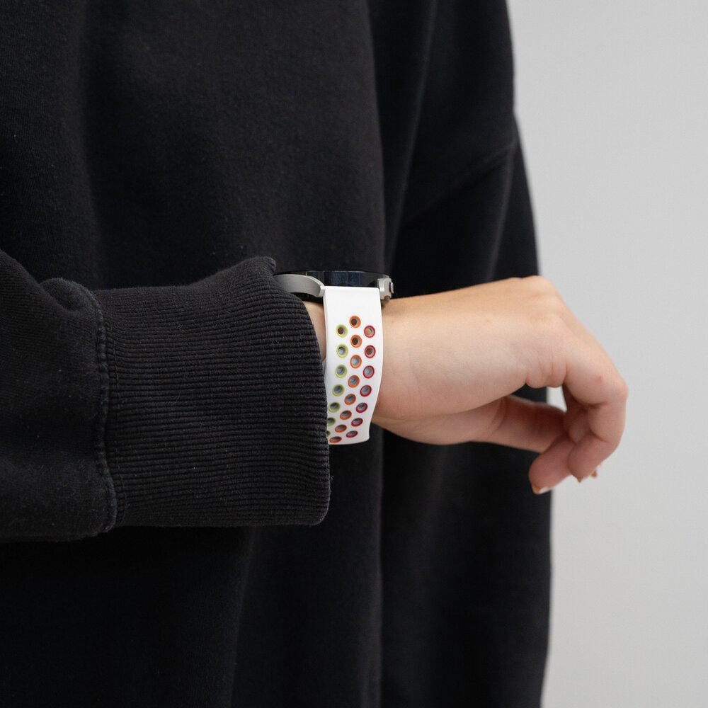 Bandz Bandz Bracelet sport 'Deluxe' Coros Apex 2 (blanc/arc-en-ciel)