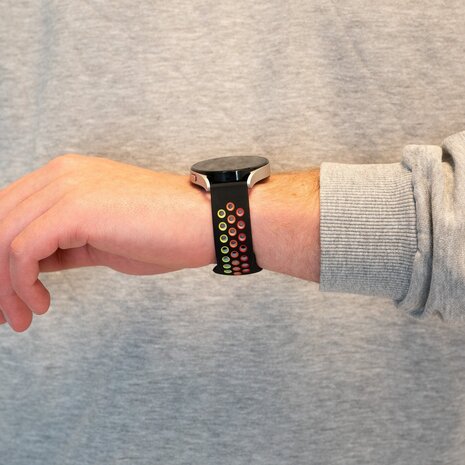 Bandz Bandz Bracelet sport 'Deluxe' Coros Apex 2 (noir/arc-en-ciel)