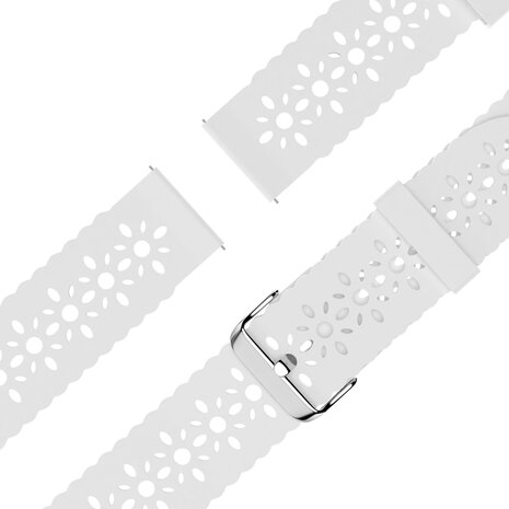 Bandz Bandz Bracelet silicone avec motif floral Coros Apex 42mm (blanc)