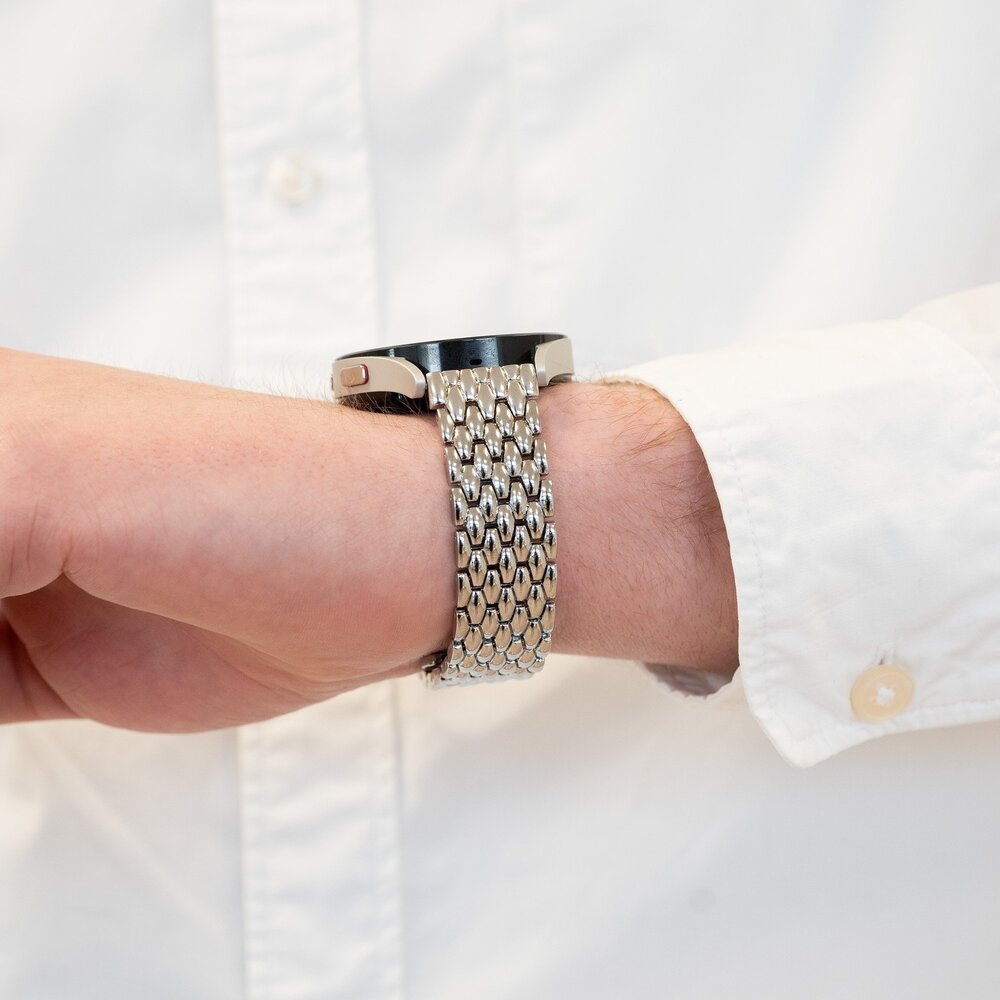 Bandz Bandz Bracelet acier 'Dragon' Coros Apex 42mm (argent)