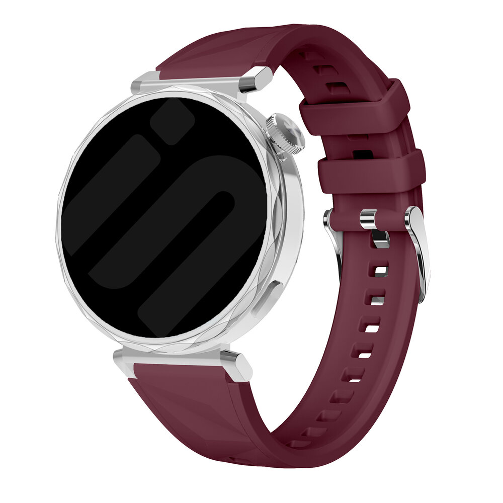 Strap-it Strap-it Bracelet silicone premium Huawei Watch GT 5 Pro 42mm (vin rouge)