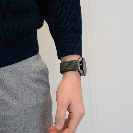 Bandz Bandz Bracelet nylon tressé Huawei Watch Ultimate (vert olive)