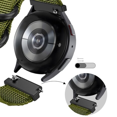 Bandz Bandz Bracelet nylon avec boucle TicWatch 22mm (vert)