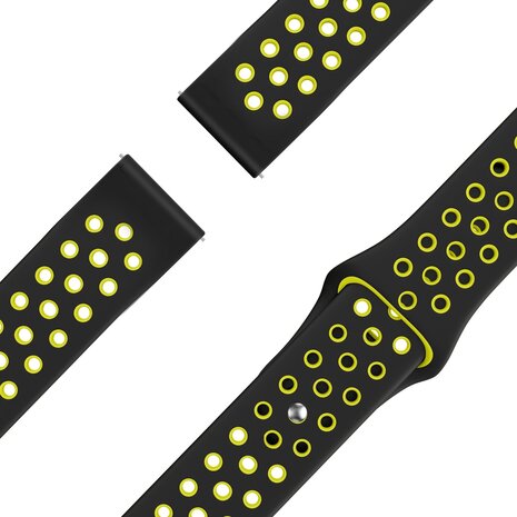 Bandz Bandz Bracelet Sport 'Deluxe' TicWatch 22mm (noir/jaune) Bandz Bandz Bracelet Sport 'Deluxe' TicWatch 22mm (noir/jaune)