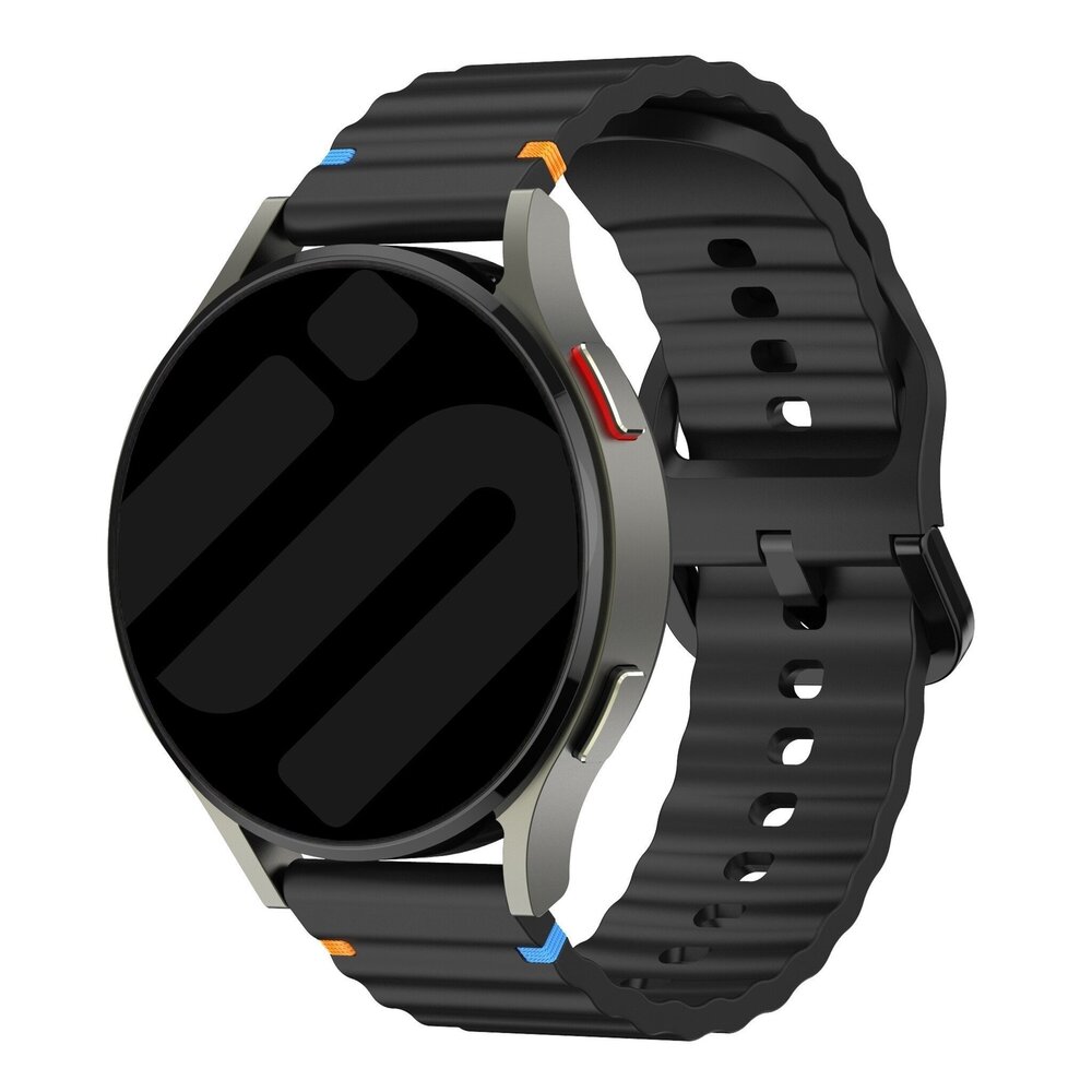 Strap-it Strap-it Bracelet silicone wave TicWatch 22mm (noir)