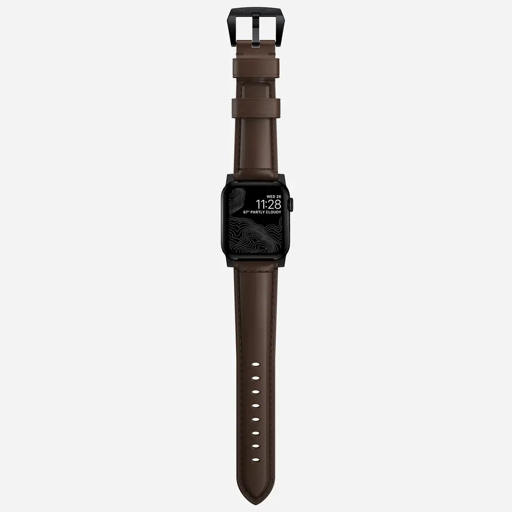 Nomad Nomad Bracelet cuir Traditional Apple Watch (marron/noir) Nomad Nomad Bracelet cuir Traditional Apple Watch (marron/noir)