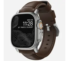 Nomad Nomad Bracelet cuir Traditional Apple Watch (marron/argent)