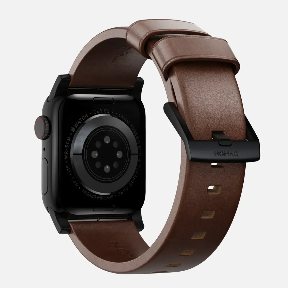 Nomad Nomad Bracelet cuir Modern Apple Watch (marron/noir)