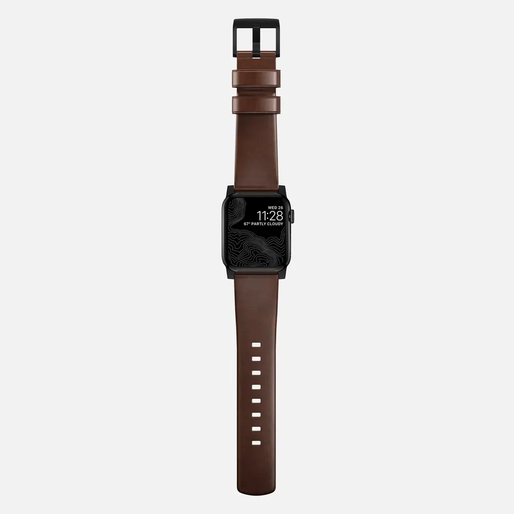Nomad Nomad Bracelet cuir Modern Apple Watch (marron/noir)