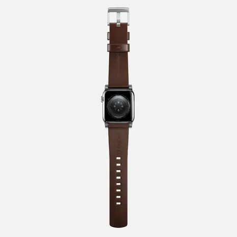 Nomad Nomad Bracelet cuir Modern Apple Watch (marron/argent)