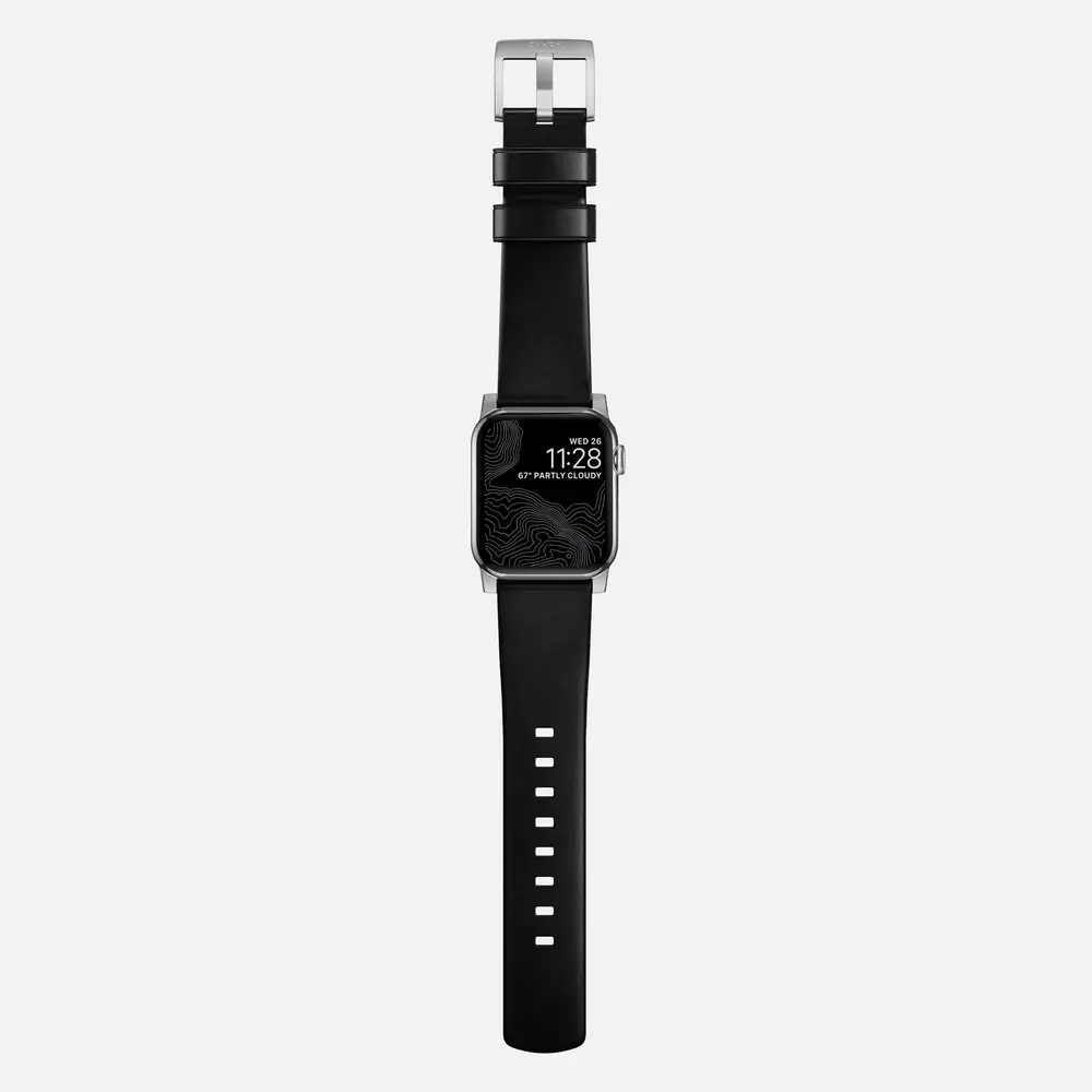 Nomad Nomad Bracelet cuir Modern Apple Watch (noir)/argent)