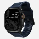 Nomad Nomad Bracelet silicone Rugged Apple Watch (noir/atlantic blue)