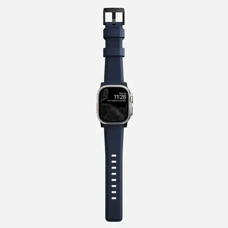 Nomad Nomad Bracelet silicone Rugged Apple Watch (noir/atlantic blue)