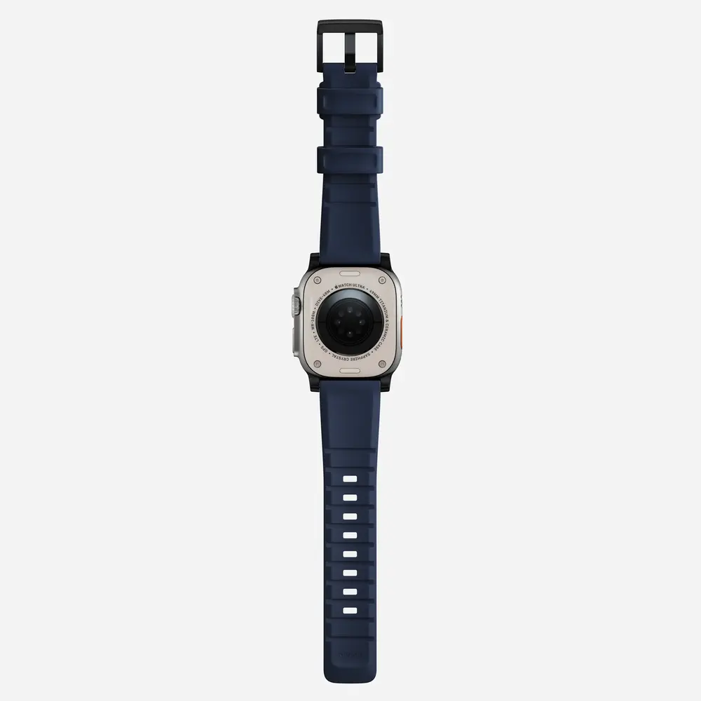 Nomad Nomad Bracelet silicone Rugged Apple Watch (noir/atlantic blue)
