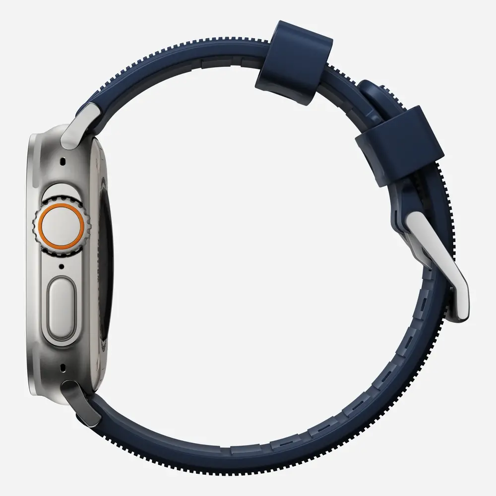 Nomad Nomad Bracelet silicone Rugged Apple Watch (argent/atlantic blue)