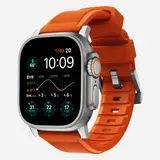 Nomad Nomad Bracelet silicone Rugged Apple Watch (argent/ultra orange)