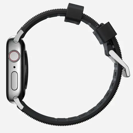 Nomad Nomad Bracelet silicone Rugged Apple Watch (noir /argent)