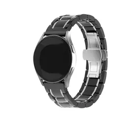 Strap-it Bracelet à maillons céramique Huawei Watch GT 5 41mm (noir/argent)