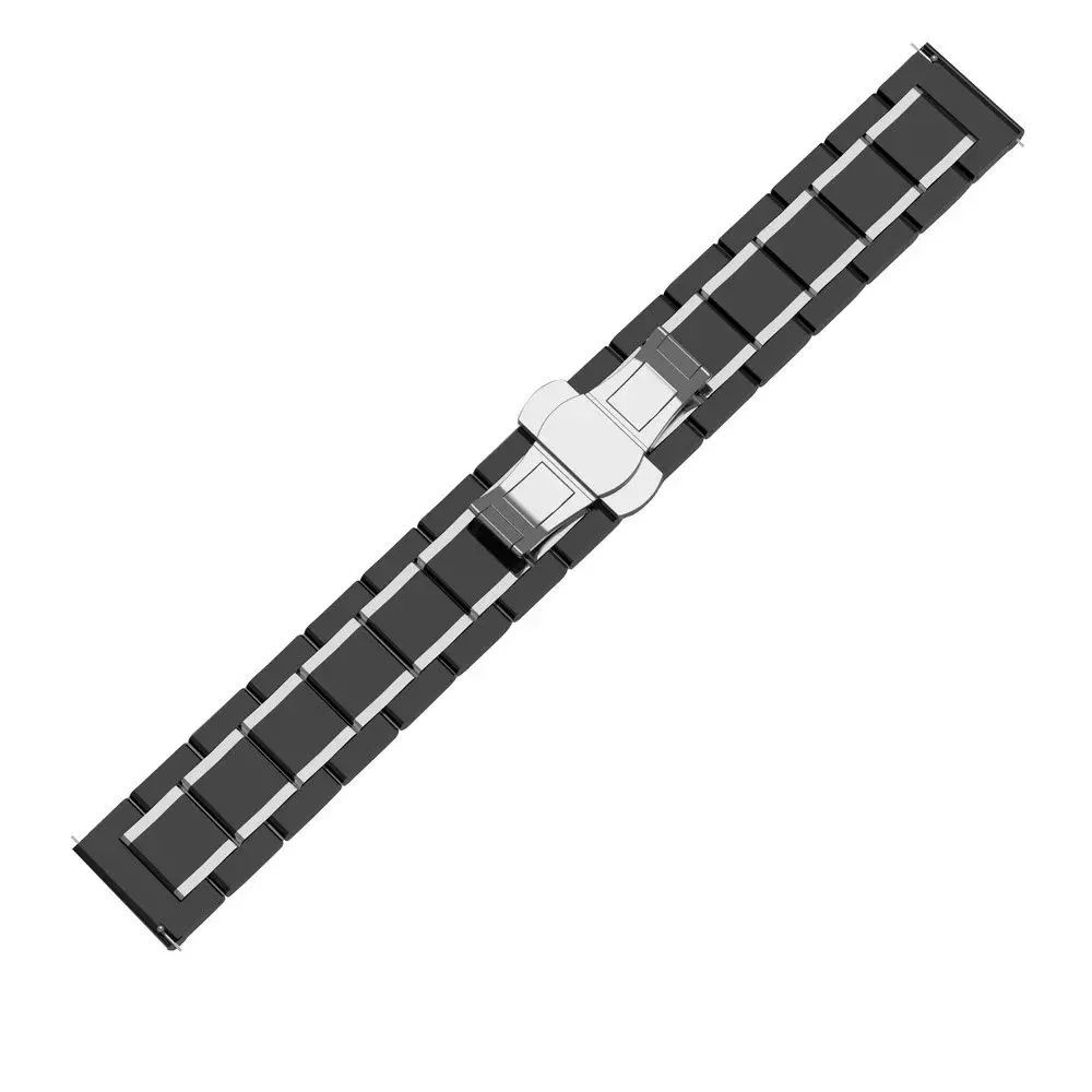 Strap-it Strap-it Bracelet à maillons céramique Huawei Watch GT 5 41mm (noir/argent)