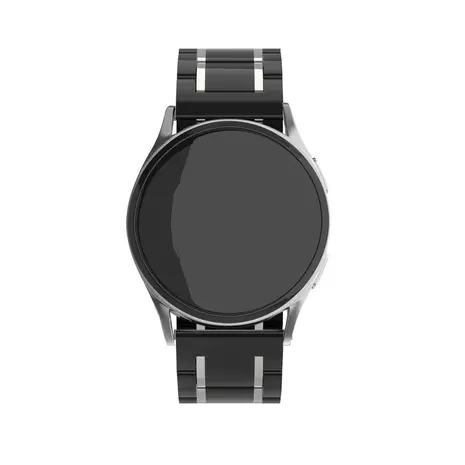 Strap-it Strap-it Bracelet à maillons céramique Huawei Watch GT 5 Pro 42mm (noir/argent)