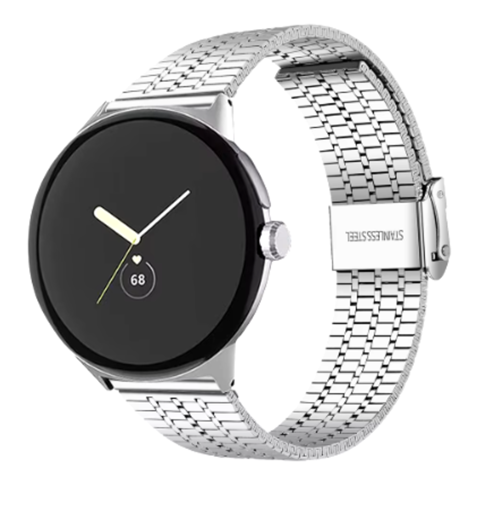 Strap-it Strap-it Bracelet acier de luxe Google Pixel Watch 3 45mm (argent)