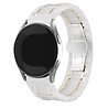 Strap-it Strap-it Bracelet céramique acier Samsung Galaxy Watch 6 Classic 43mm (blanc/or)