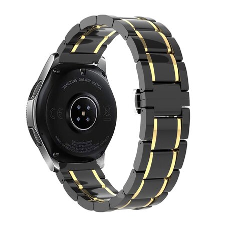 Strap-it Strap-it Bracelet céramique acier Samsung Galaxy Watch 7 40mm (noir/or) Strap-it Strap-it Bracelet céramique acier Samsung Galaxy Watch 7 40mm (noir/or)