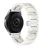 Strap-it Strap-it Bracelet céramique acier Samsung Galaxy Watch 7 40mm (blanc/or)