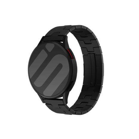 Strap-it Strap-it Bracelet titane grain (fermoir plat) Huawei Watch GT 5 46mm (noir) Strap-it Strap-it Bracelet titane grain (fermoir plat) Huawei Watch GT 5 46mm (noir)