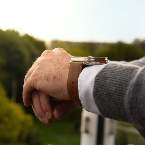 Bandz Bandz Bracelet cuir 'Classique' Apple Watch (marron clair)