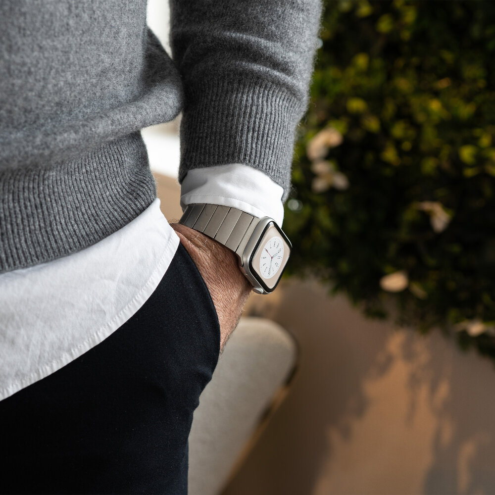 Strap-it Strap-it Bracelet acier 'One Bead' Apple Watch (coleur titane)