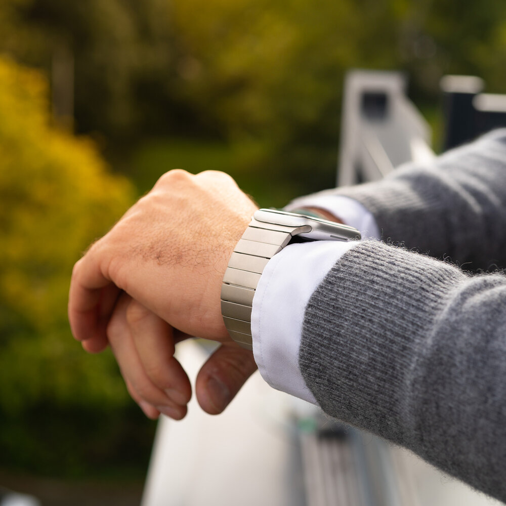 Strap-it Strap-it Bracelet acier 'One Bead' Apple Watch (coleur titane)