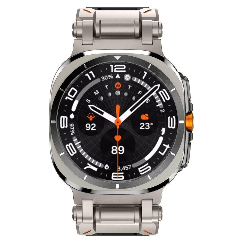 Strap-it Strap-it Bracelet TPU 'Explorer' Samsung Galaxy Watch Ultra (noir avec titane)