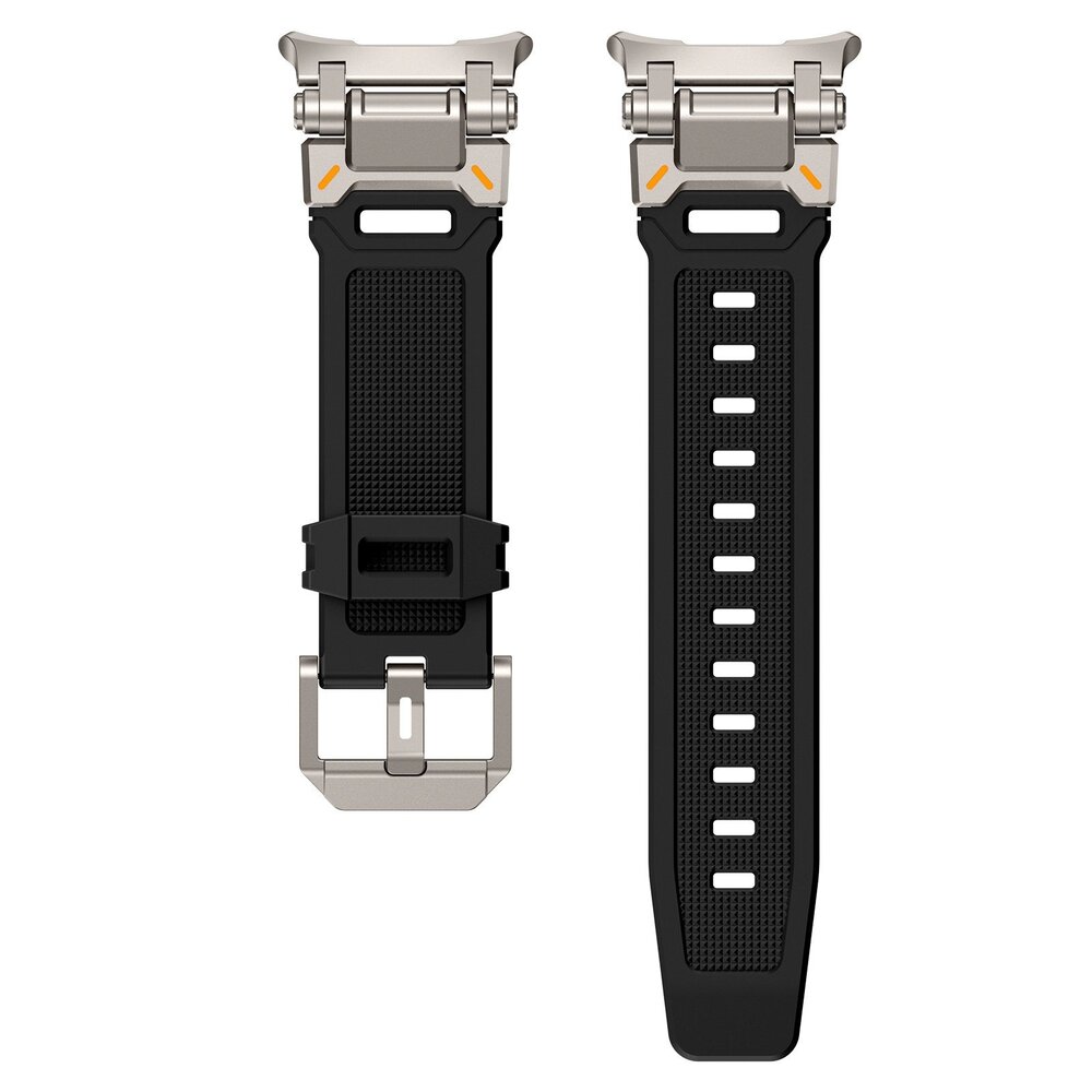Strap-it Strap-it Bracelet TPU 'Explorer' Samsung Galaxy Watch Ultra (noir avec titane)