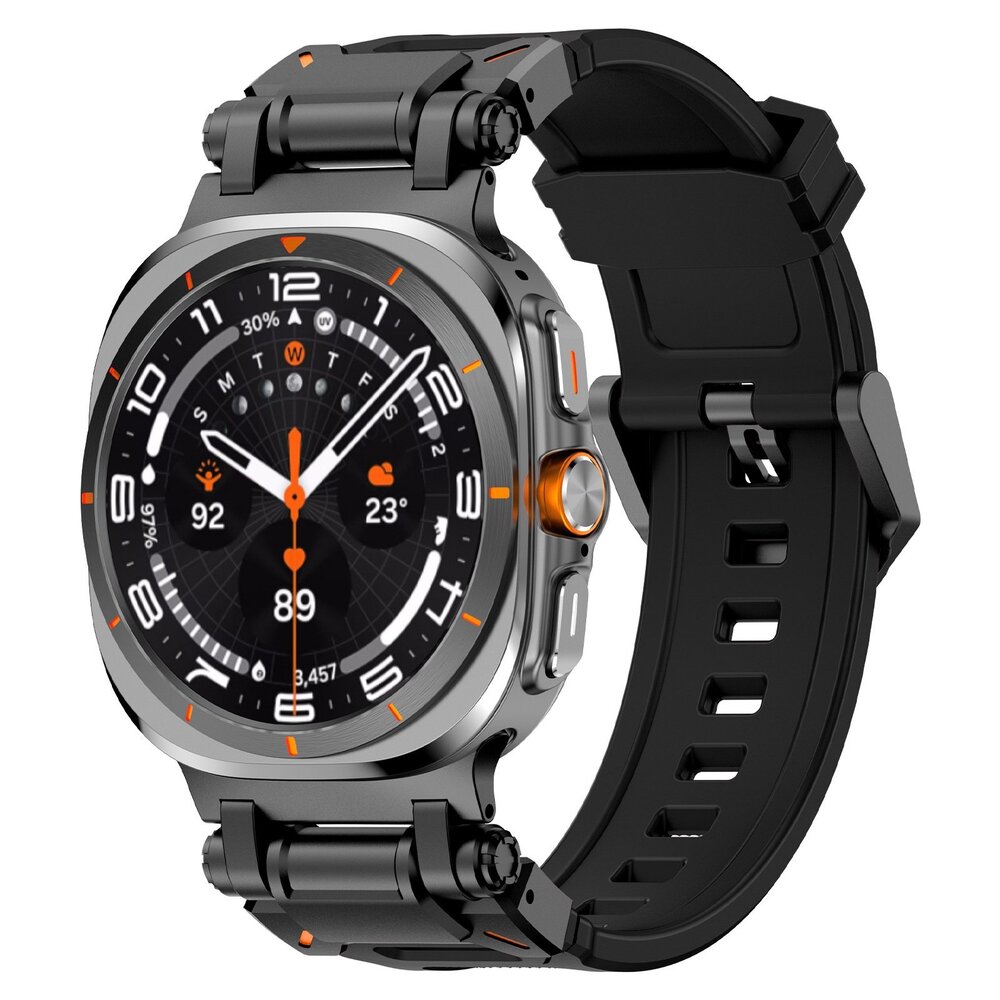 Strap-it Strap-it Bracelet TPU 'Explorer' Samsung Galaxy Watch Ultra (noir avec noir)