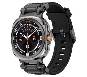 Strap-it Bracelet TPU 'Explorer' Samsung Galaxy Watch Ultra (noir avec noir)