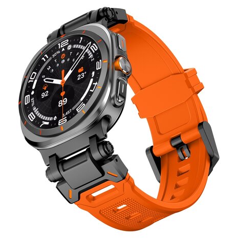 Strap-it Strap-it Bracelet TPU 'Explorer' Samsung Galaxy Watch Ultra (orange avec noir)