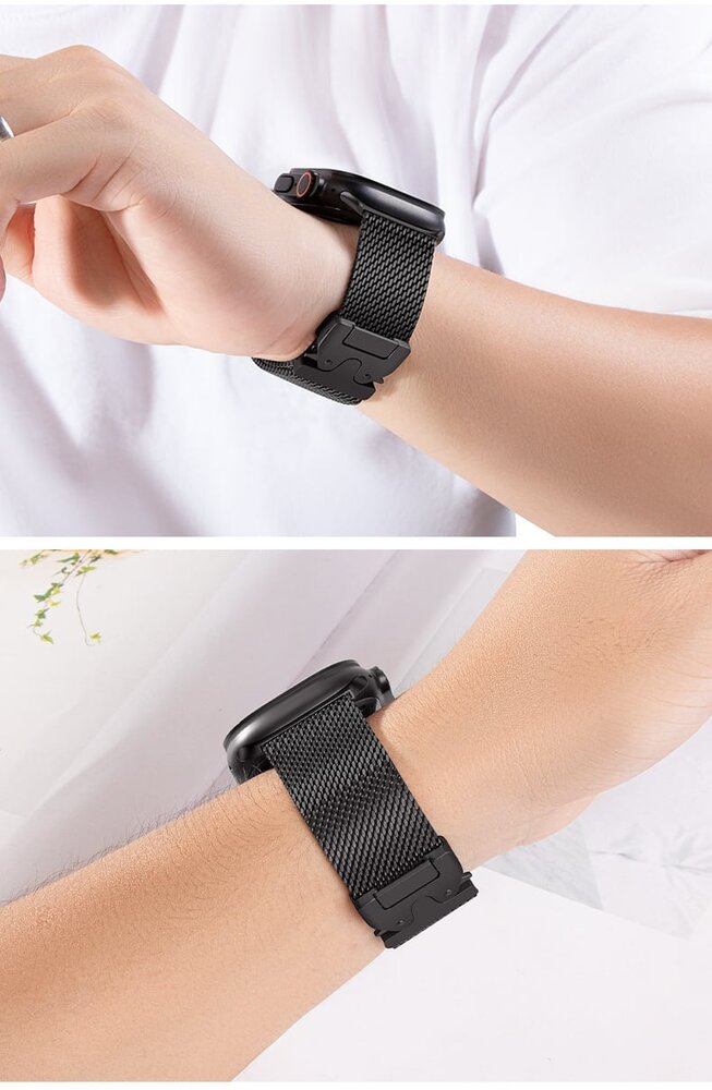 Strap-it Strap-it Bracelet Milanais Modern Apple Watch (noir) Strap-it Strap-it Bracelet Milanais Modern Apple Watch (noir)